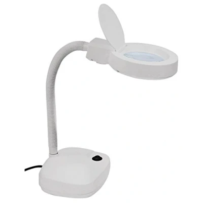 Afbeelding van Loeplamp met fluoriscerende lamp en zwanenhals