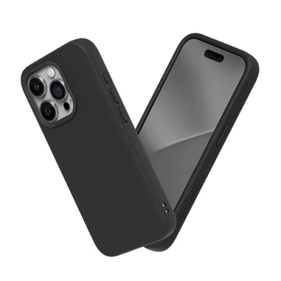Afbeelding van RHINOSHIELD Hoesje compatibel met [iPhone 15 Pro] SolidSuit schokabsorberend, slank ontwerp beschermhoes premium matte afwerking, 3,5 m valbescherming, klassiek zwart