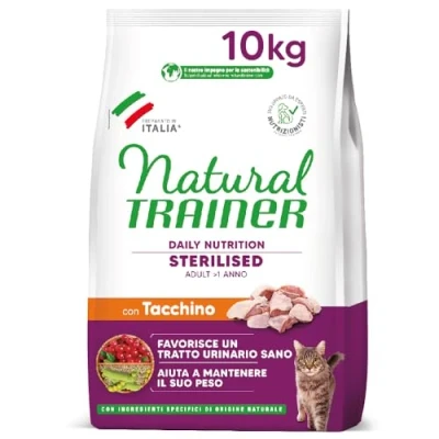 Afbeelding van Natural Trainer Cat Sterilised White Meat 10 KG (406177)