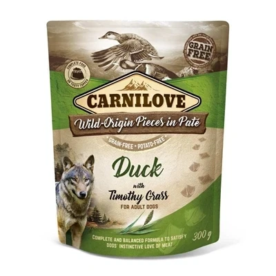 Afbeelding van Carnilove Dog Pouch Eend / Timothy Gras 12X300 GR