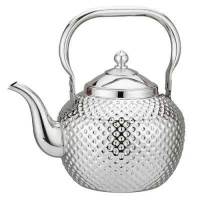 Afbeelding van SANQIAHOME 1,2 liter roestvrijstalen theepot met zeef,zilver