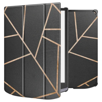 Afbeelding van Pocketbook InkPad X Pro Hoes: imoshion Design Sleepcover Bookcase zonder stand Hardcase,Bookcase Black Graphic Kunstleder E Reader Hoezen