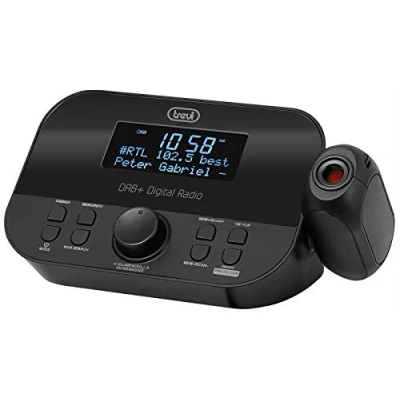 Afbeelding van Wekkerradio met tijd projectie, DAB / + digitale ontvanger Trevi RC 85D8, zwart