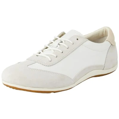 Afbeelding van Geox D VEGA Sneakers laag, Dames, Maat: 38, Off white ice Leer/ synthetisch