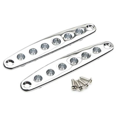 Afbeelding van Unxuey Gitaar Montage Ferrules, String Door Body Ferrule, Bus Plaat Onderdelen Vervanging Accessoires Voor Basgitaar Chroom (2 stuks)