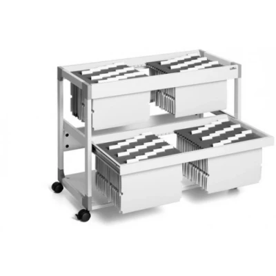 Afbeelding van Durable Hangmappentrolley SYSTEM 200 MULTI DUO, grijs