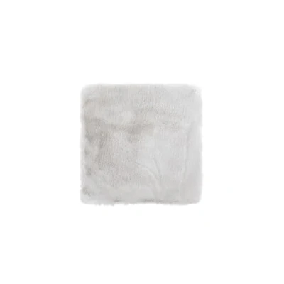 Afbeelding van LUXOR living Zitkussen Coste pluizig zacht kunstbont vierkant stoelkussen moderne woonkamer decoratie 40 x cm grijs