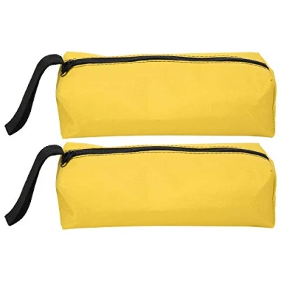 Afbeelding van 2 STUKS Kleine Draagbare Gereedschapstas Tool Can vas Opbergtas Multifunctionele Clip on Rits Opslag organizer Zak(Yellow)