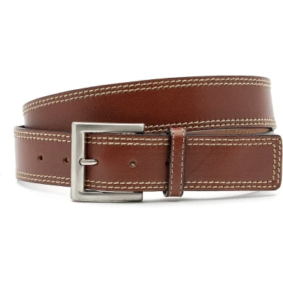 Afbeelding van JV Belts heren jeansriem cognac riem cm breed Echt Taille: 110cm Totale lengte riem: 125cm