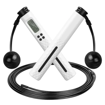 Afbeelding van AiQInu Professioneel springtouw, draadloos springtouw met timer, verstelbaar