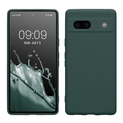 Afbeelding van kwmobile telefoonhoesje geschikt voor Google Pixel 7a Hoesje smartphone Precisie camera uitsnede In blauwgroen