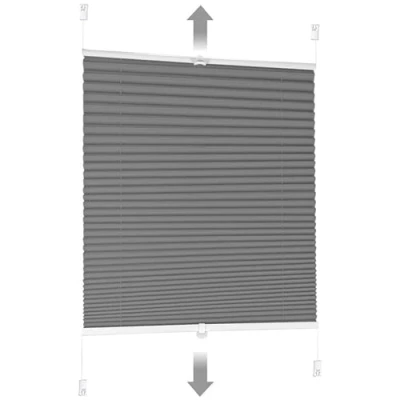 Afbeelding van Sekey plissé verduistering zonder boren, venster klembevestiging jaloezie, verstijfd, ondoorzichtige zonwering, rolgordijn, 50 x 130 cm, grijs