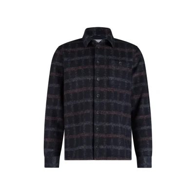 Afbeelding van State of Art Overshirt Geruit Blauw/dessin L