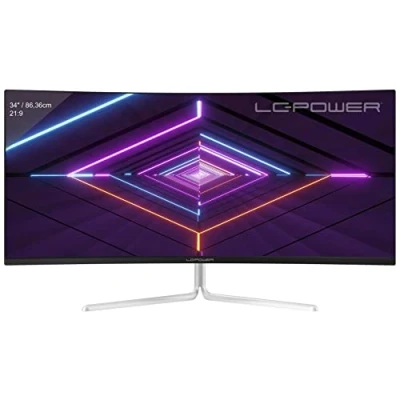 Afbeelding van LC Power M34 UWQHD 100 C V3 34&quot; UltraWide Quad HD LCD Computer Monitor Wit