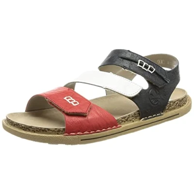 Afbeelding van Rieker Dames V5470 sandaal, Rood combi., 36 EU