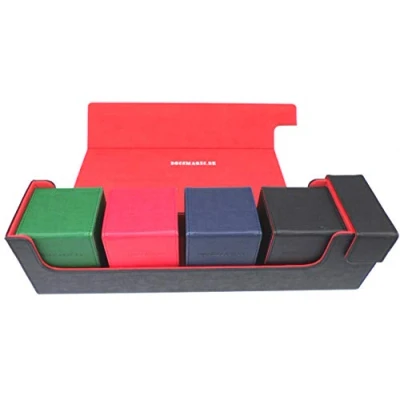 Afbeelding van Docsmagic.de Premium Magnetic Tray Long Box Black/Red Large + 4 Flip Boxes Mix 1