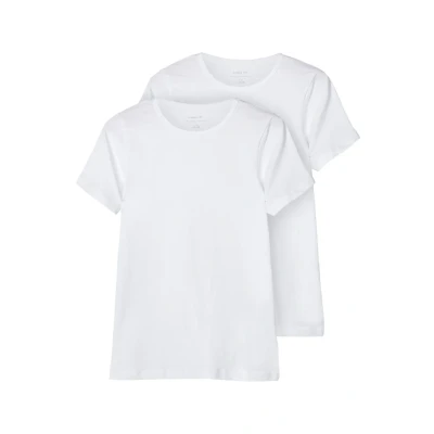 Afbeelding van Name it NKMT SLIM 2 PACK Tshirt basic voor kinderen, Maat: 122/128, Bright white