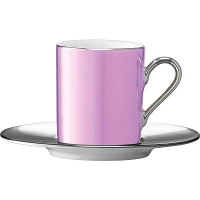 Afbeelding van Koffiekop L.S.A. Palazzo en Schotel Pink 100 ml