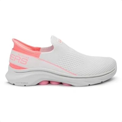 Afbeelding van Skechers Ultra Flex 3.0 Briljant Pad dames Sneaker Low top, Witte gebreide lichtgrijze rand, 39.5 EU