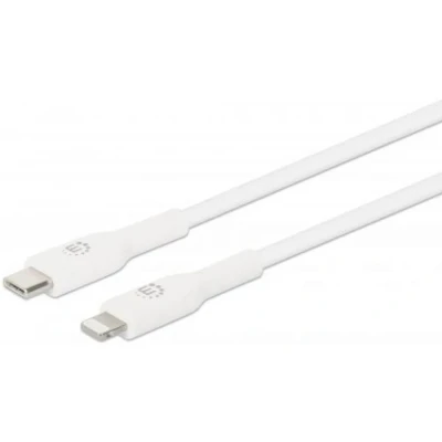 Afbeelding van Manhattan USB kabel C stekker, Apple Lightning stekker 2.00 m Wit 394529