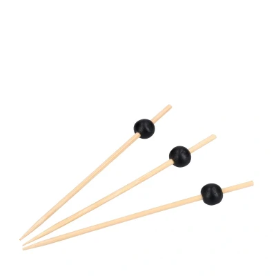 Afbeelding van Prikker bamboe met zwarte bol 120mm