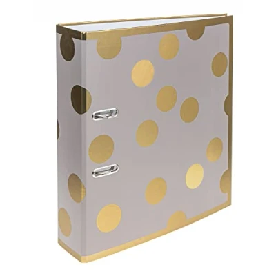 Afbeelding van Interdruk Ordner A4 75 mm Metallic Design Satin Gold Dots
