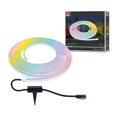 Afbeelding van Paulmann 94562 Plug &amp; Shine LED buitenverlichting Strip Smart Home Zigbee Smooth IP67 10m incl. 1x39 W dimbaar RGBW kleurbesturing wit kunststof 3000K