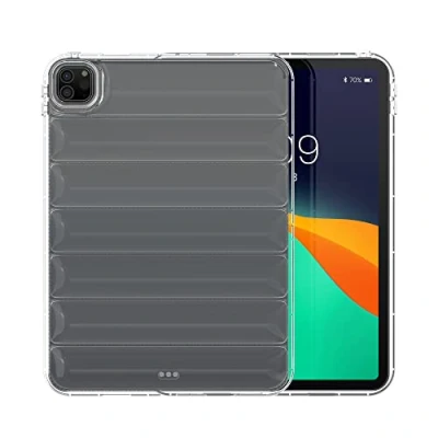 Afbeelding van kwmobile tablethoes compatibel met Apple iPad Air 11&quot; (6. Gen 2024) / Pro (2022) (2021) case Van TPU Geribbeld design In transparant