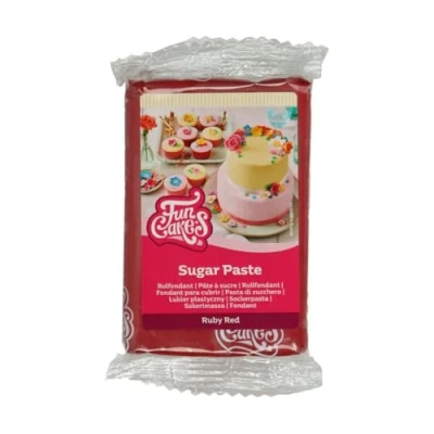 Afbeelding van FunCakes Rolfondant Fondant voor Cupcakes en Taarten Ruby Rood 250g