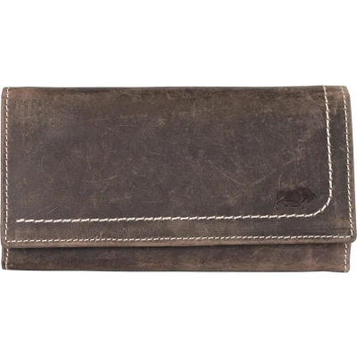 Afbeelding van Dames Portemonnee Leer Luxe Overslag Model Cognac