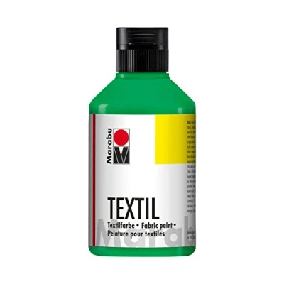 Afbeelding van Marabu 17160013062 textielverf voor lichte stoffen, lichtgroen 250 ml, drukinkt op waterbasis, wasbaar tot 60 C, fixatie door strijken of oven