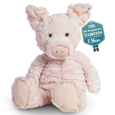 Afbeelding van Mollis Knuffeldier, knuffelvarken, 36 cm, pluche dier, kinderknuffeldier, zacht knuffeldier voor kinderen en baby&#039;s