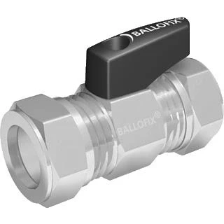 Afbeelding van Ballofix kogelafsluiter met hendel rood 15mm knel 6005010