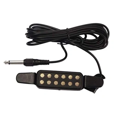 Afbeelding van Alnicov Gitaar Pickup 12 Gaats Klankgat Transducer Versterker Met 3 M Kabel 1/4 Inch Jack Voor 40 / 41 Akoestische Klassieke Folk Gitaren