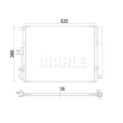 Afbeelding van Mahle Original Airco condensor AC 957 000S