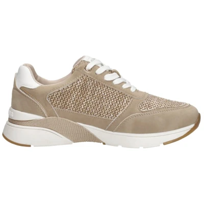 Afbeelding van Mustang LAAG Sneakers laag, Dames, Maat: 43, Beige Leer en textiel