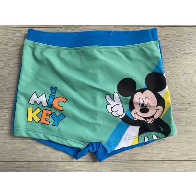 Afbeelding van Disney Mickey Mouse Zwemboxer Groen met blauw strak model Zwembroek maat 98