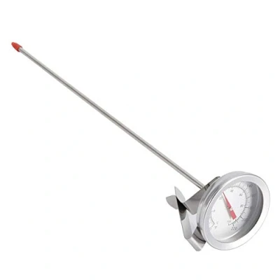 Afbeelding van Long Probe Dial Thermometer, wijzerthermometer met lange sonde, douchethermometer, waterkoker om op te steken voor huishoudelijke brouwwijn, biertemperatuurmeter, bevestigingsclip