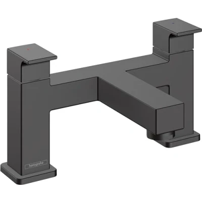 Afbeelding van hansgrohe vernis shape 2 gats badrand badmengkraan mat zwart 71452670