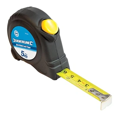 Afbeelding van Silverline Rolmaat met Blokkeerknop Lengte 5 meter x 19 mm