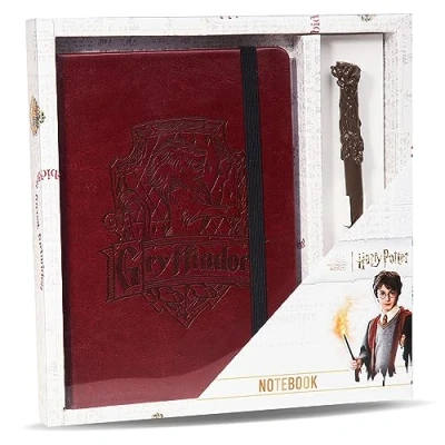 Afbeelding van HARRY POTTER notitieboek, dagboek, geheim dagboek met pen set accessoires voor schrijfwaren Hogwarts cadeau idee meisjes, jongens en volwassenen (rood)