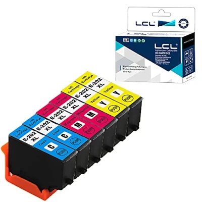 Afbeelding van LCL Inktcartridge compatibel met 202 202XL C13T02H24010 C13T02H34010 C13T02H44010 (2cyaan 2magenta 2geel) vervanging voor Epson Expression Premium XP 6000 6005 6100