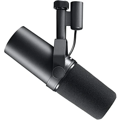 Afbeelding van Shure SM7B vocale dynamische microfoon voor uitzending, podcast &amp; opname, XLR Studio Mic muziek en spraak, brede frequentie, warm glad geluid, robuuste constructie, afneembare voorruit zwart