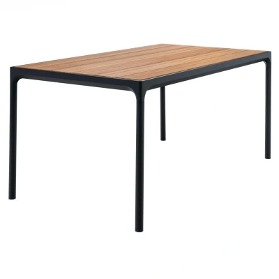 Afbeelding van Tuintafel Houe Four Table Bamboo Black 90x160 cm