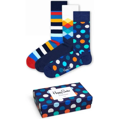 Afbeelding van Happy Socks Classic GIFT SET 3 PACK Sokken, Maat: 41 46, Multicoloured