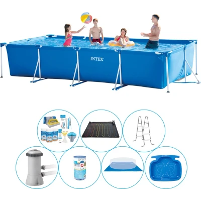 Afbeelding van Intex Frame Pool Rechthoekig 450x220x84 cm 8 delig Zwembad Super Deal