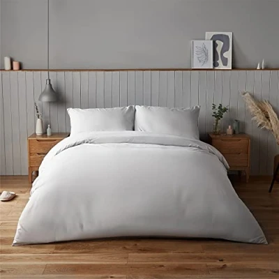 Afbeelding van Silentnight Supersoft Collection Wit Dekbedovertrek Set. Snuggly Easy Care Quilt Beddenset King (220cm x 230cm) + 2 bijpassende kussensloop