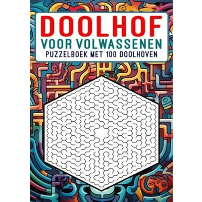 Afbeelding van Doolhof voor Volwassenen Puzzelboek met 100 Doolhoven: Labyrint Raadselboek Puzzels