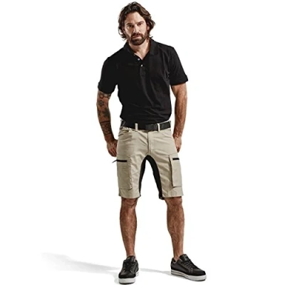Afbeelding van Blaklader Service short stretch 1449 1845 Stone/Zwart C52