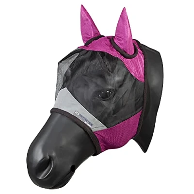Afbeelding van PFIFF 102943 Vliegenmasker met uv bescherming, paardenvliegenbescherming, pony, roze